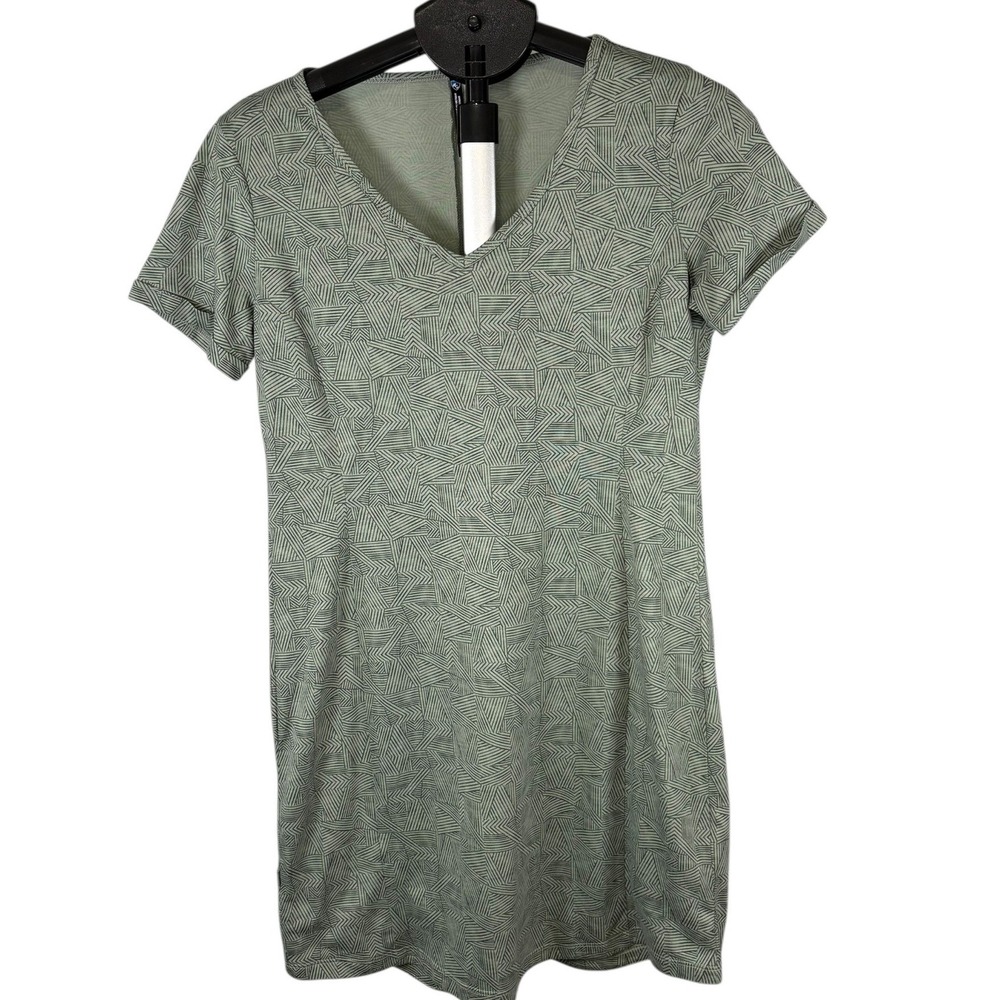Kuhl Womens Sage Green Inara V-Neck Short Sleeve Knit Dress Style